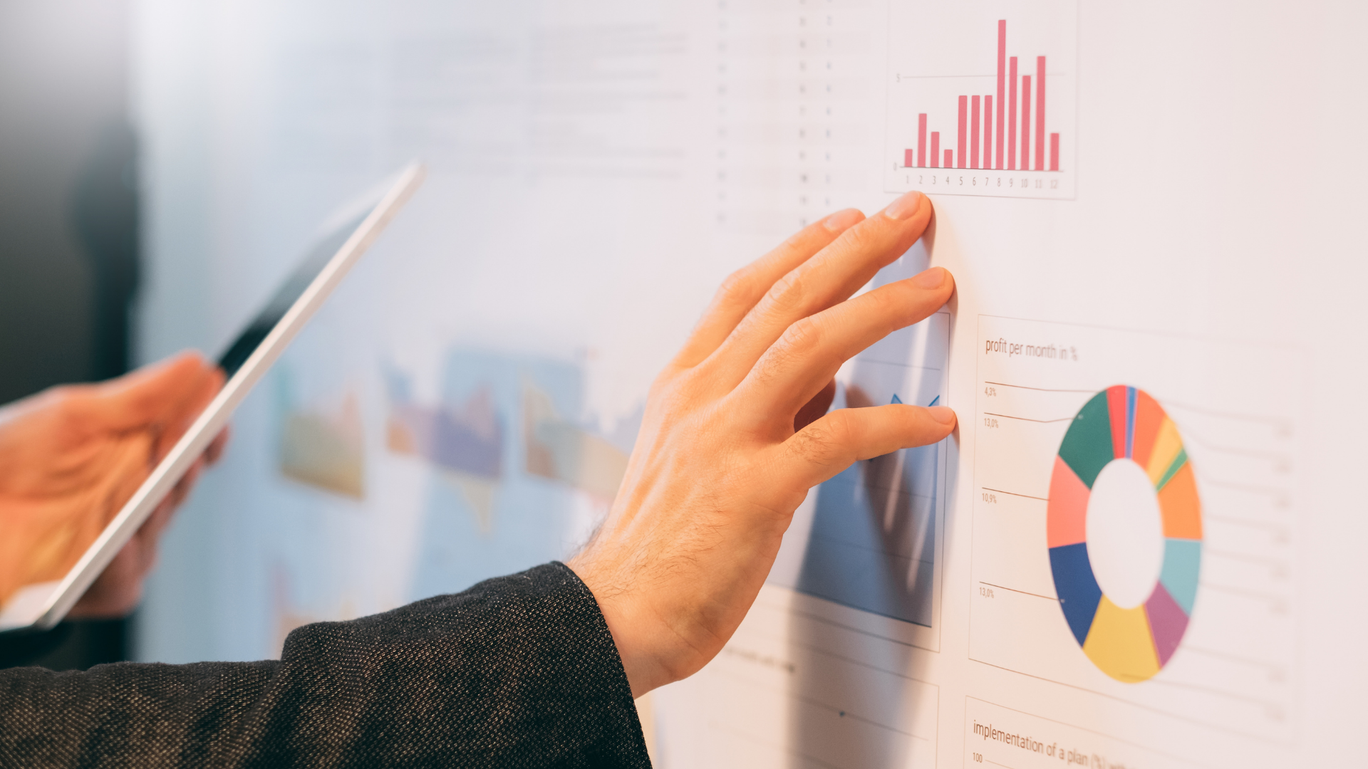 Healthcare dashboard on tablet